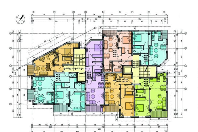 I will as per requirement i will draw your architectural floor plan in auto cad 2d