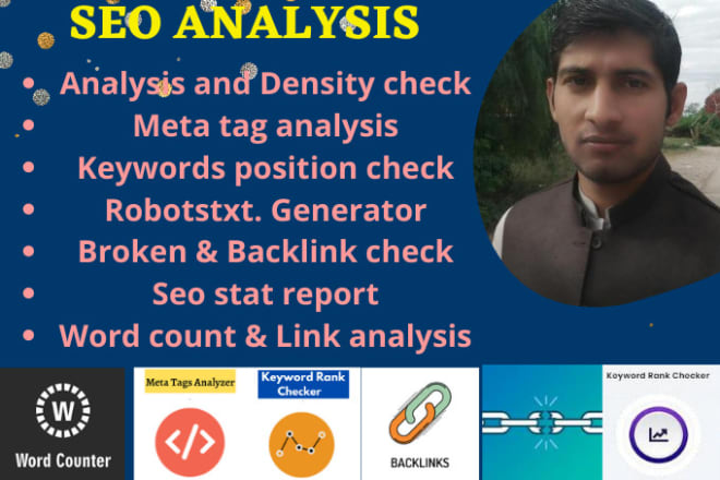 I will audit your site check backlinks and will give you report with powerful SEO tools