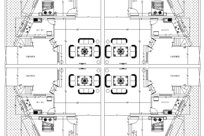 I will autocad 2d drafting architectural, mech and tableware design