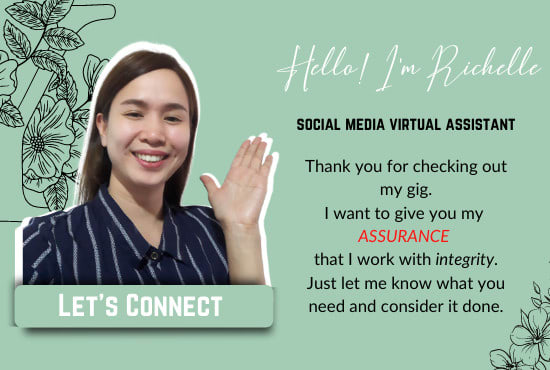I will be your social media virtual assistant