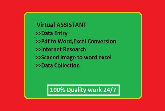 I will be your virtual assistant for 6 hours