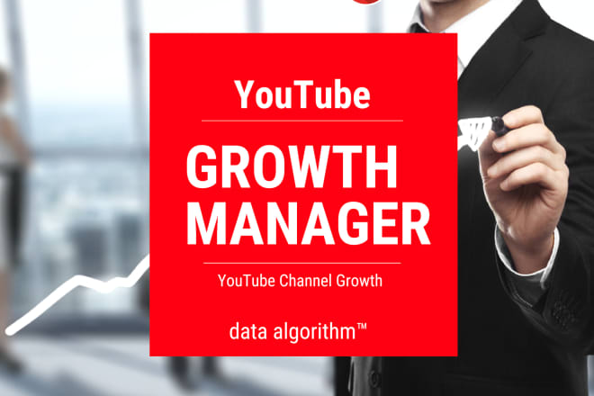 I will be your youtube channel growth manager