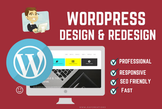 I will build design and redesign wordpress website