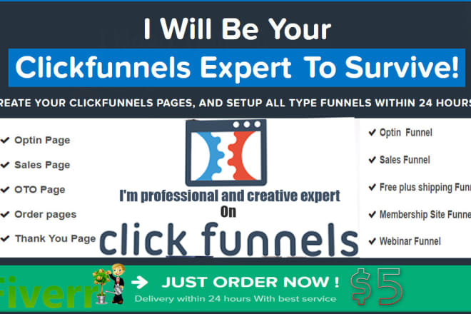 I will build sales funnels and fix clickfunnels issues in 24 hours