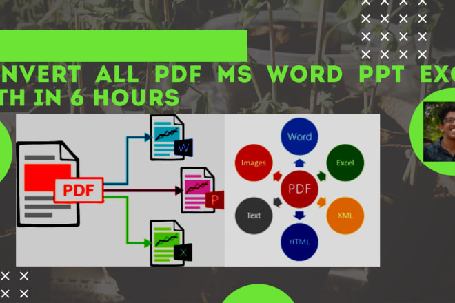 I will convert any ms word, excel, powerpoint, pdf within 6 hours