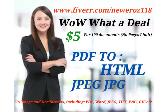 I will convert pdf to html odt epub