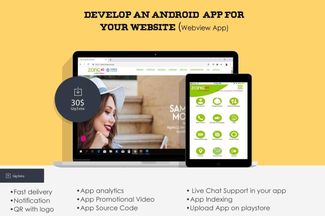 I will convert your website into android app