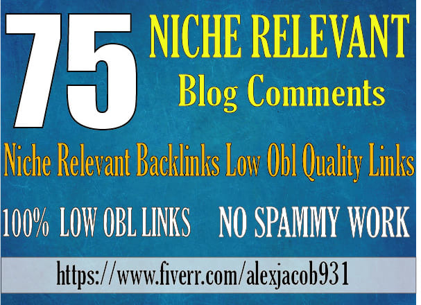 I will create 100 niche relevant blog comments backlinks