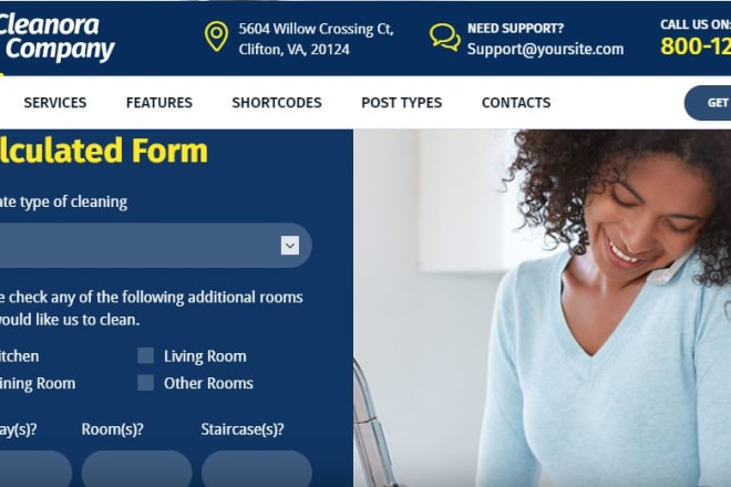 I will create a beautiful website with appointment booking for cleaning services