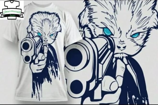 I will create a cool cartoon t shirt design for you