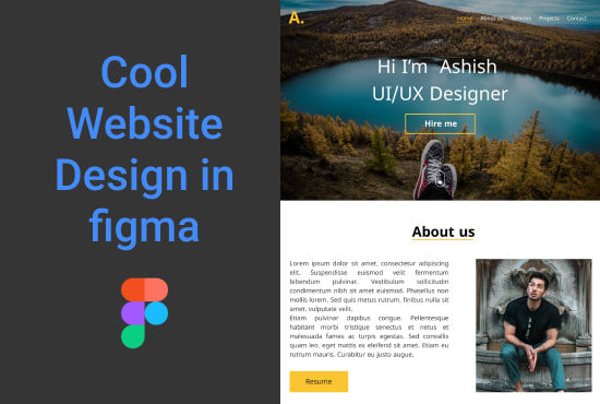I will create a cool, modern website design in 2 hours in figma