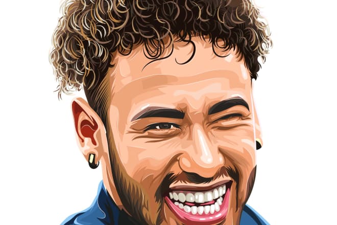 I will create a face into color vector art portrait