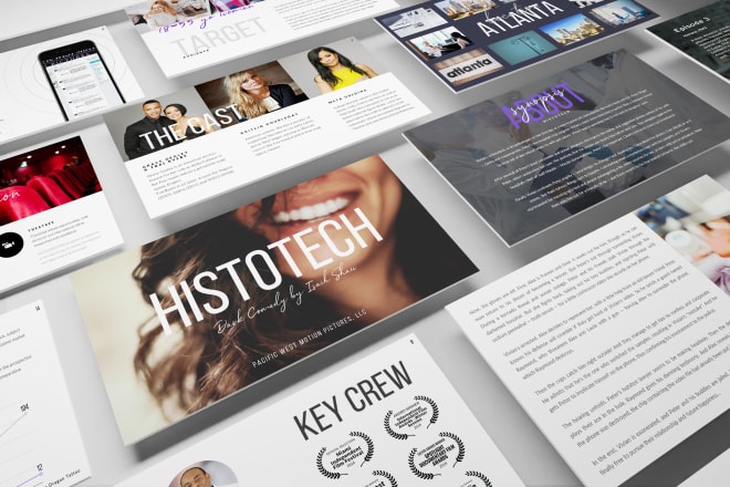 I will create a film TV pitch presentation deck