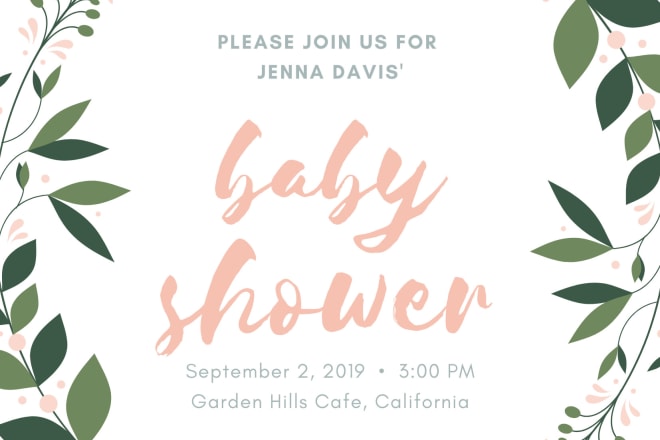 I will create a modern invitation to an event of your choice
