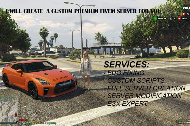 I will create a premium fivem rp server for you