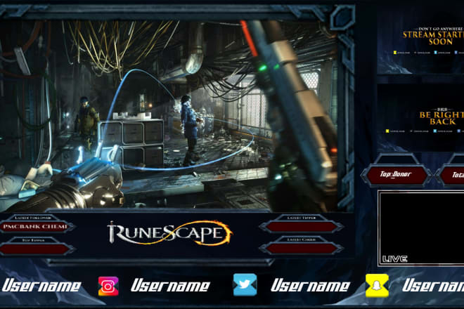 I will create a professional and premium animated stream overlay