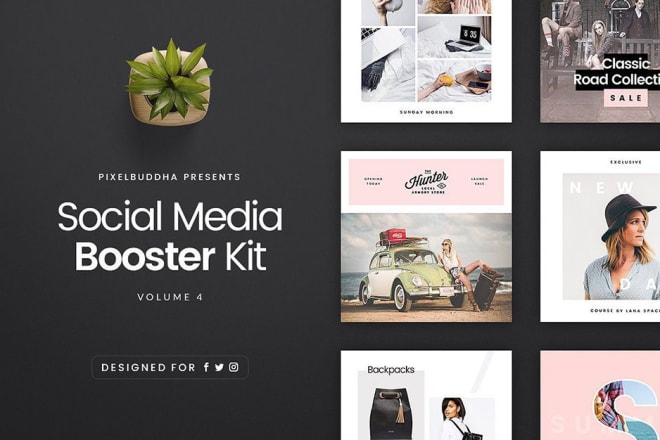 I will create a social media post template, graphic and logo design