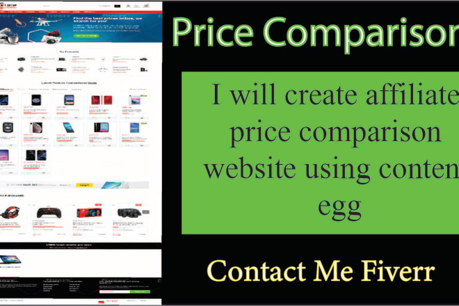 I will create affiliate price comparison website using content egg