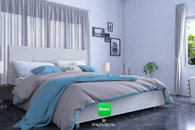 I will create and render realistic interior design