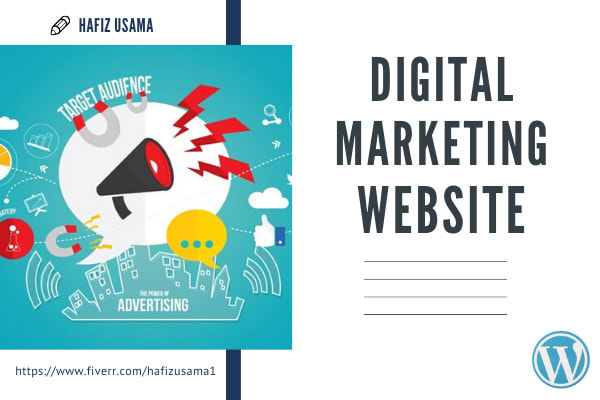 I will create digital marketing website in 24 hours