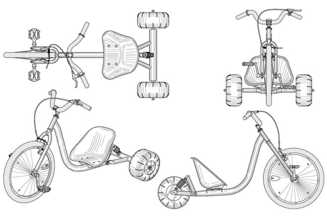 I will create line drawings of your invention product for patent
