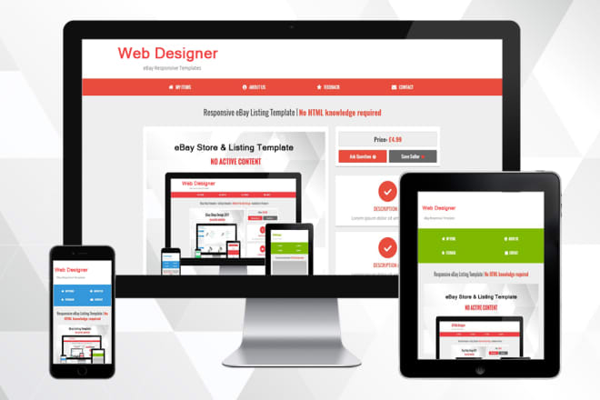 I will create responsive ebay store template