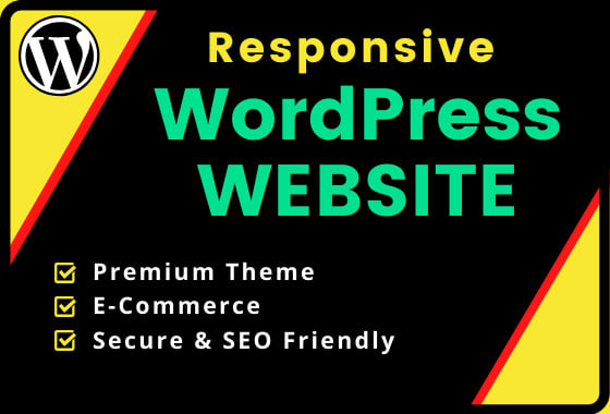 I will create responsive wordpress website design or blog