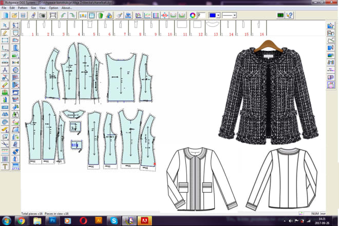 I will create sewing pattern out of a sketch