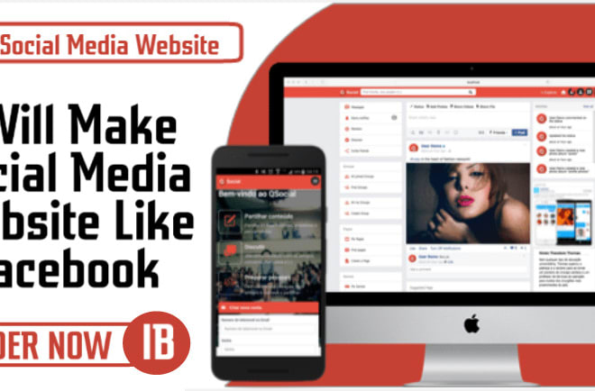 I will create social media website like facebook