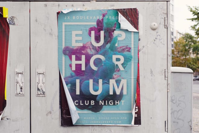 I will create weathered street poster mockup