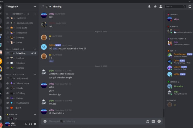 I will create you a discord server