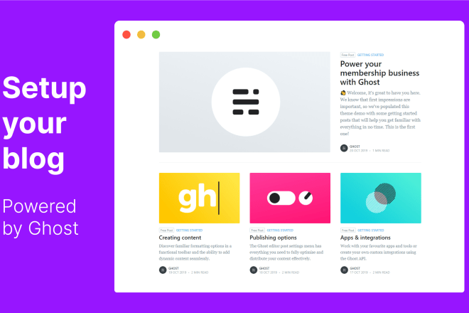 I will create your premium blog using ghost cms