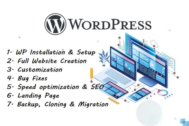 I will customize fix and update wordpress website