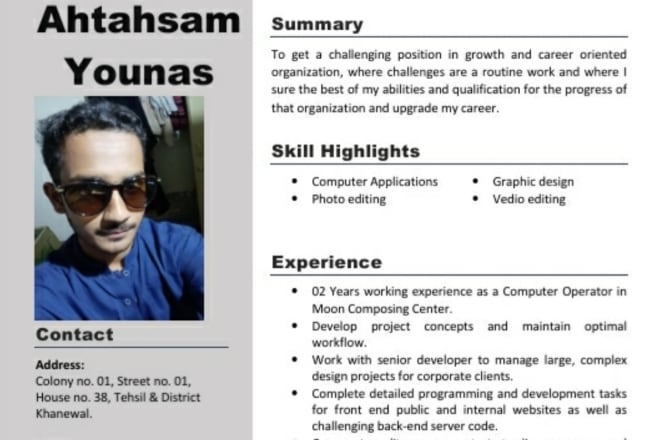 I will cv writing,resume writing,cover letter,translation