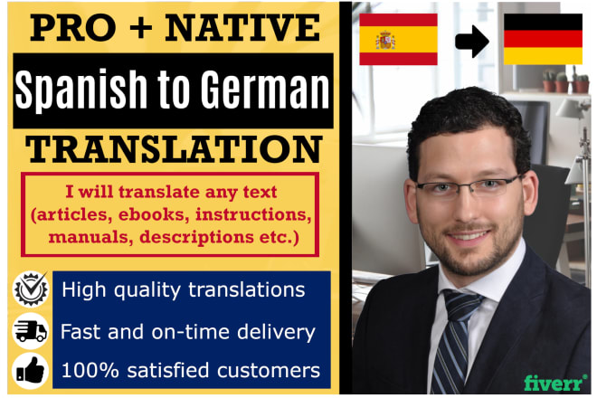 I will deliver a perfect spanish into german translation like a pro