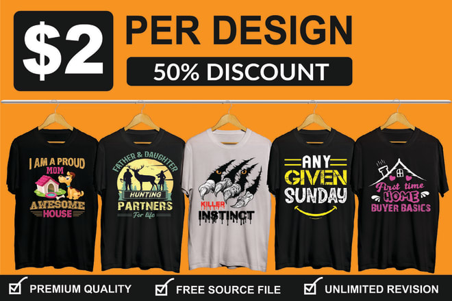 I will deliver custom t shirt design with the best price