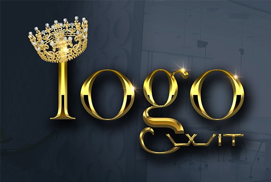 I will design 2 luxurious 3d business logo