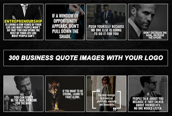 I will design 300 business quote images with your logo
