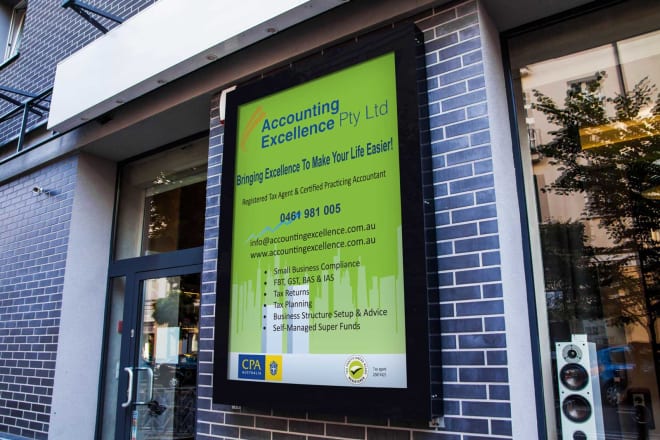 I will design a billboard,yard sign signage, bus stop for you