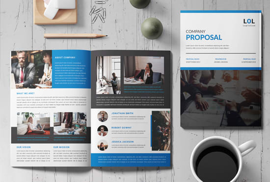 I will design a business proposal or annual report