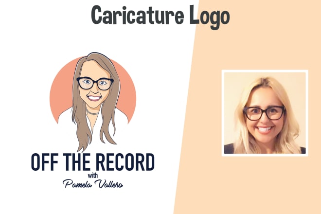 I will design a cartoon caricature podcast logo