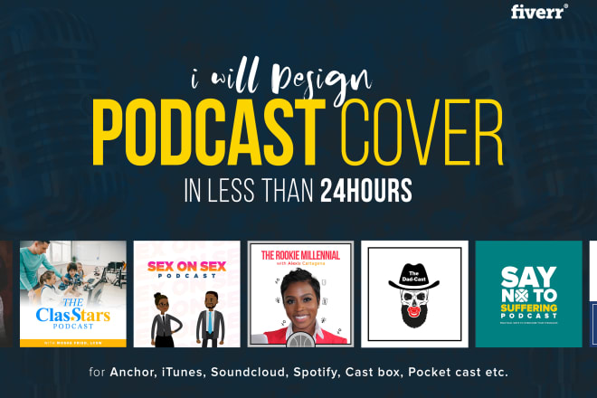 I will design a podcast cover art