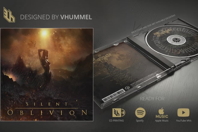 I will design a stunning rock or metal cd art cover