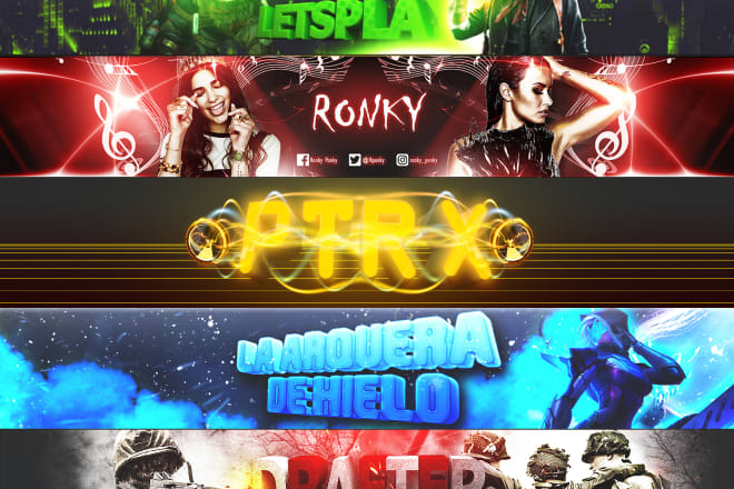 I will design a youtube banner for you
