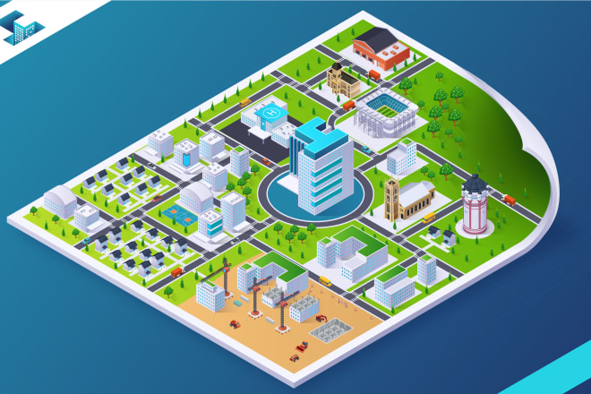 I will design amazing vector or isometric maps illustration