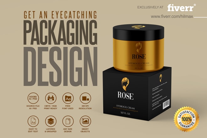 I will design any packaging box product with die cut