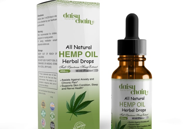 I will design cbd, hemp and supplement product label and box design