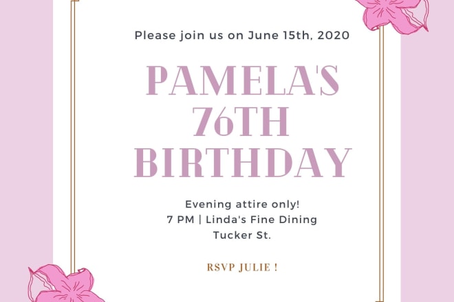 I will design cheap and quick party invitations
