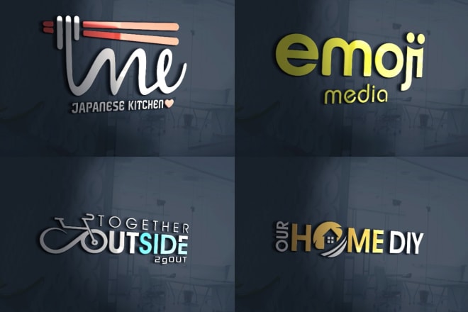 I will design creative 3d business logo design