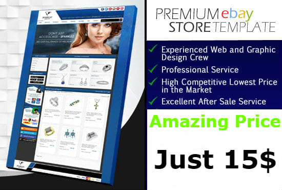 I will design custom ebay store and responsive listing template